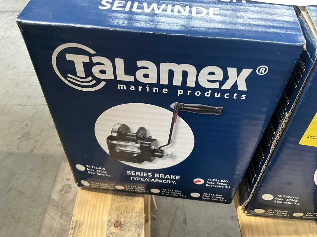 2x trailer winch TALAMEX WT75G-08