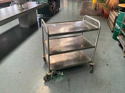 Hupfer stainless steel serving trolley