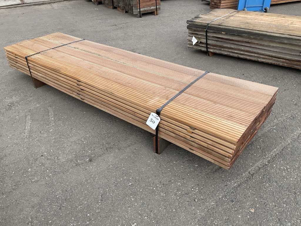 Paquet de planche de terrasse en bois dur (Bangkrirai)