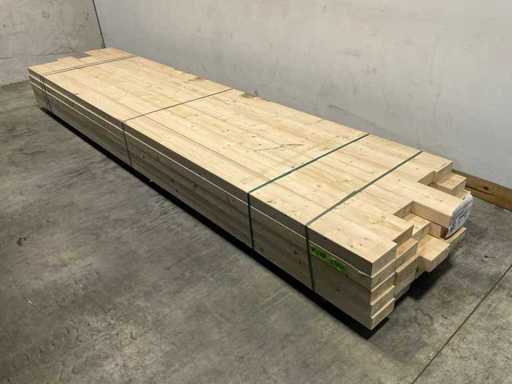 Planed spruce beam - 420x17x7 cm (29x)