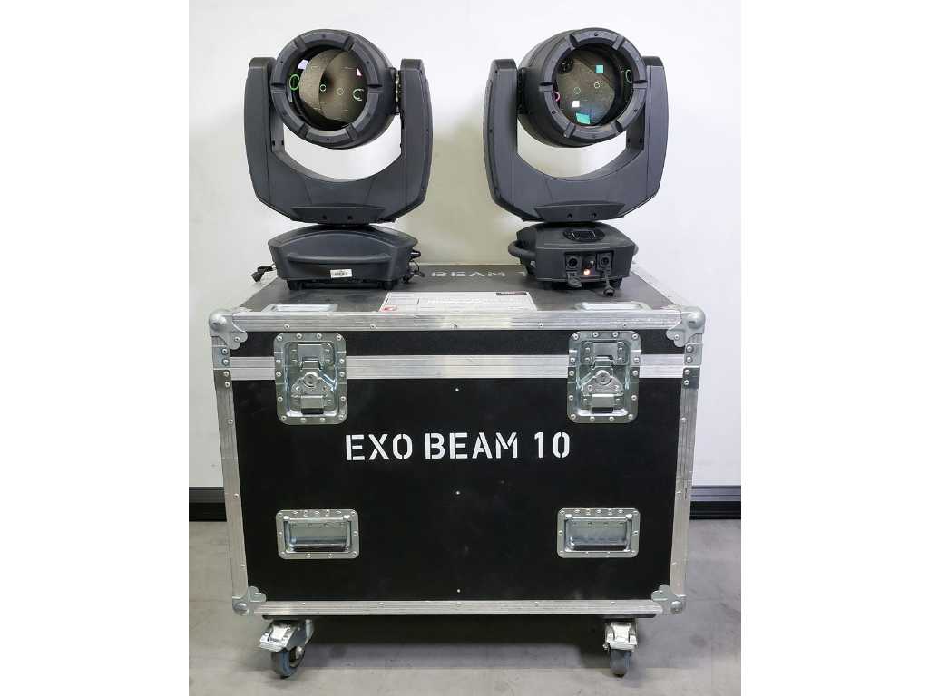 2 x GLP Fusion Exo Beam 10 (1x90W blanc / 7500K / 1° / XLR-5 / IP65)