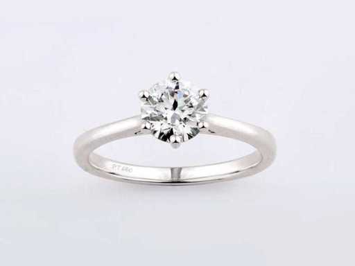 950 platina witte ring met 1,15 cts laboratoriumgekweekte diamant