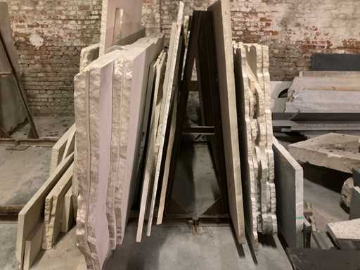 1 x buck avec des dalles de pierre blanche bourguignonne