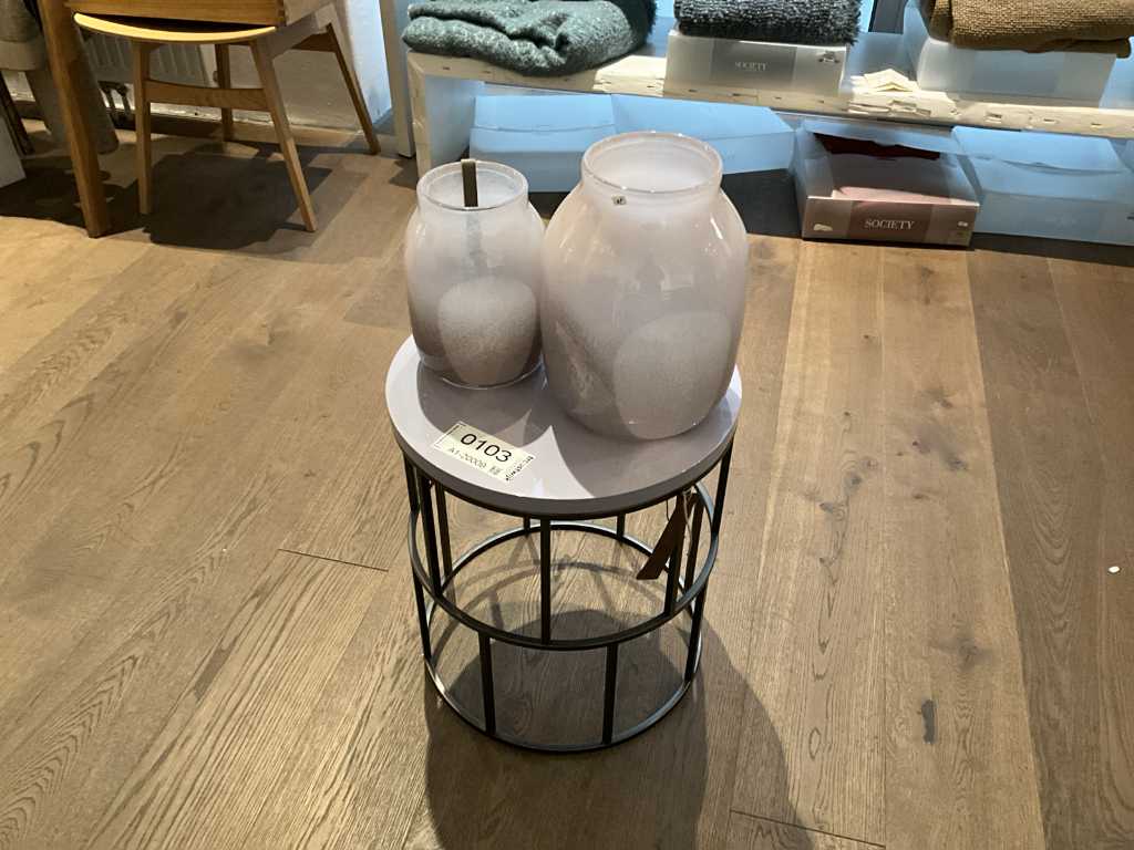 Side Table + Vases