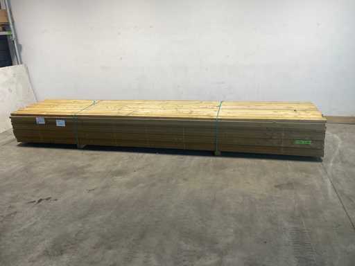 Rail supérieur en épicéa raboté 450x10x3,8 cm (75x)