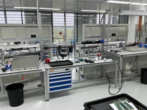 Banco de trabajo con accesorios