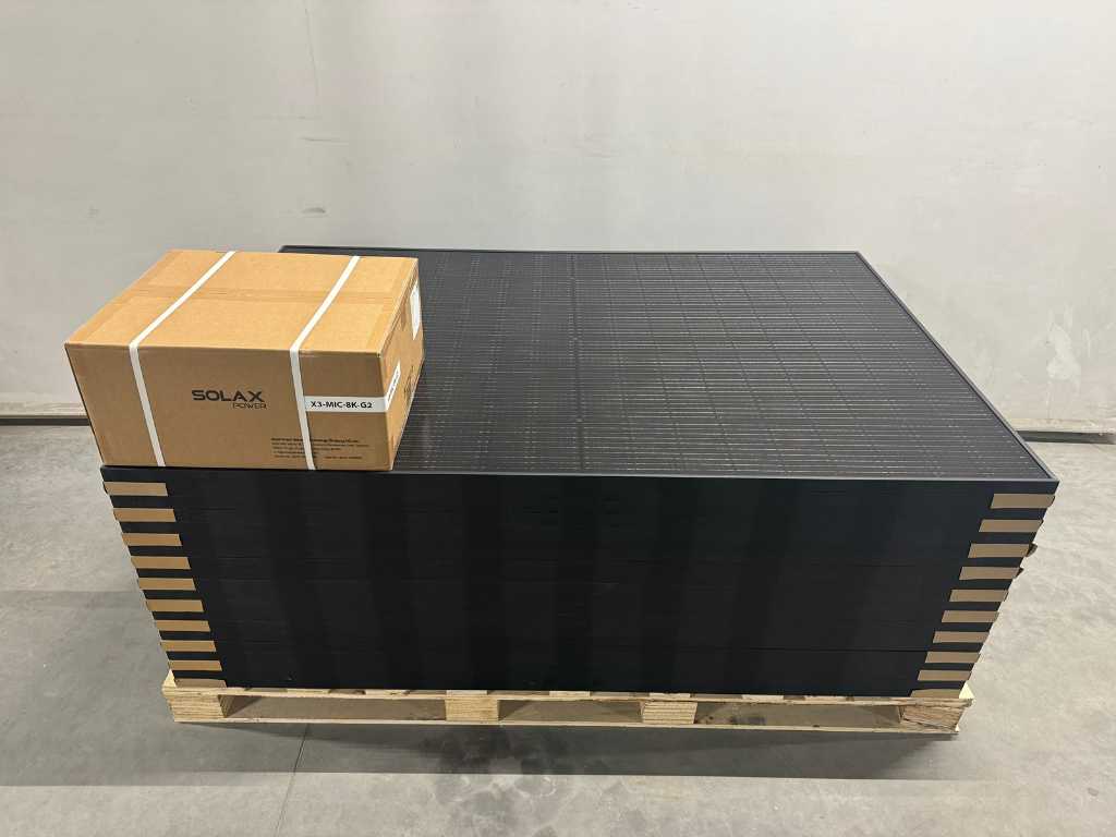 Cecep - zestaw 20 paneli słonecznych full black (410 wp) z inwerterem Solax 8.0 (3-fazowym)