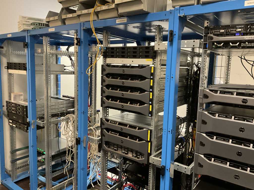 19" server rack with contents