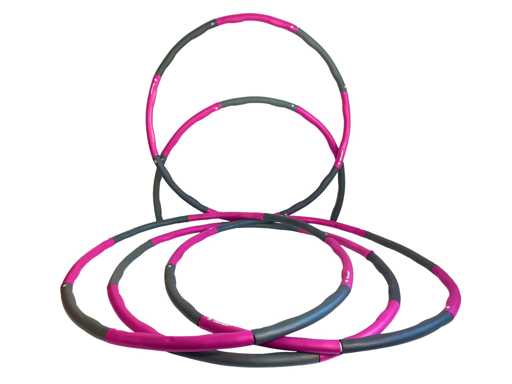 *NUOVO* Deuser Fitness Hula Hoop Rosa/Grigio, Sport Hoop (400 pezzi)