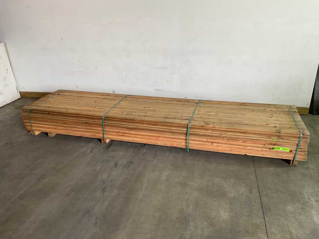 Douglas plank mes -en groef 400x14,5x1,8 cm (75x)
