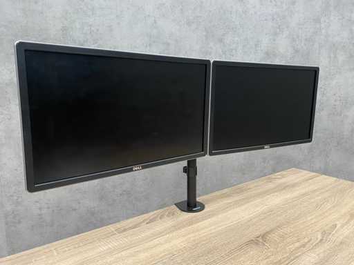 2x Dell P2314Ht - monitor da 24" con braccio monitor - DP, VGA, DVI