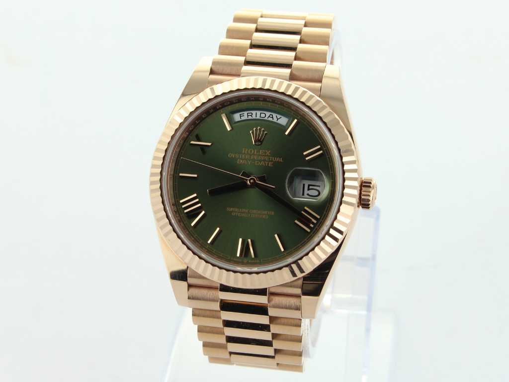 Rolex Day-Date 40 Olive Green Dial Ref. 228235 Men's Watch