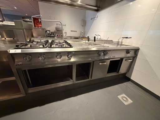 MBM Stainless Steel 4-Piece Gas Stove, Pasta Cooker and Fryer Setup