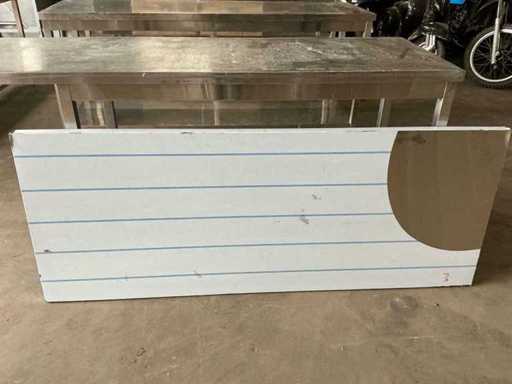 Arbeitstischplatte aus Edelstahl