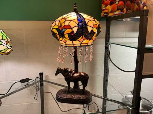 Tiffany Tafellamp met beeld