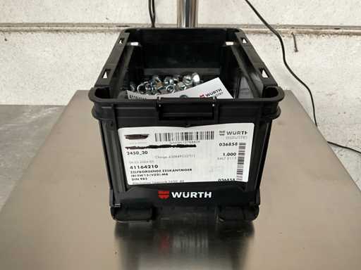 Würth 4,46 kg Selbstsichernde Sechskantmutter M8 in stapelbarer Box