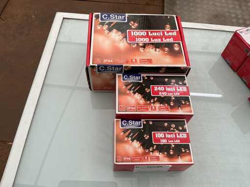 C.Star. Schutzart IP44. Weihnachten LED-Beleuchtung. (3-fach)