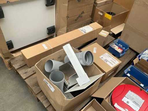Charge verschiedener Installationsmaterialien
