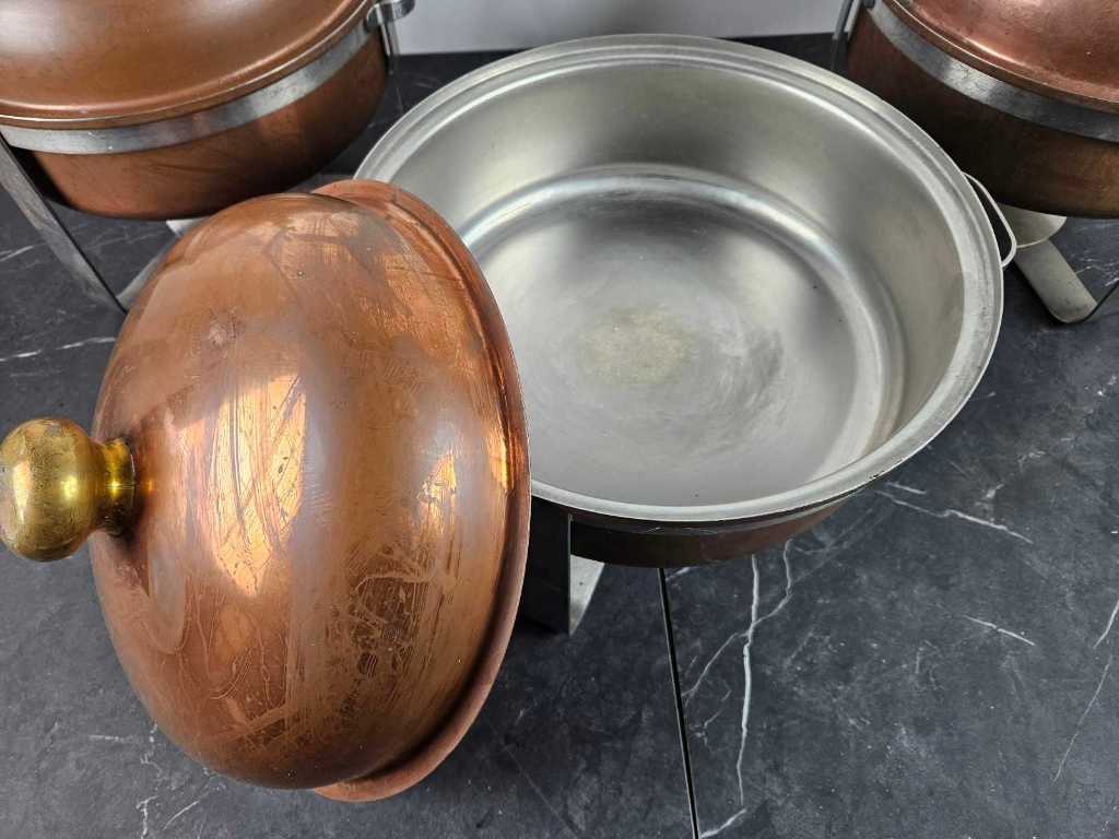 Copper Chafing dish (3x)