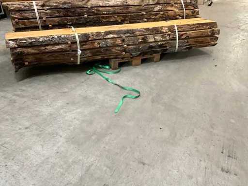 Spruce log trunk / 3.00m long / diameter approx. 50 cm / sawn in 50 mm / 6 planks