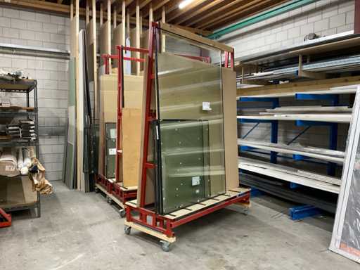 Chariot de transport de verre/plaques