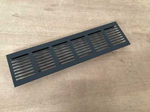 NEDCO aluminium plintrooster 300x80 matzwart (38x)