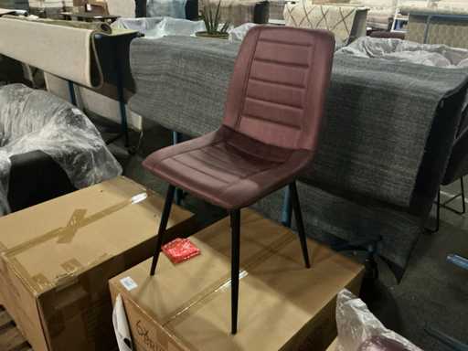 Brinker DC-2155 winered Eetkamerstoel (4x)