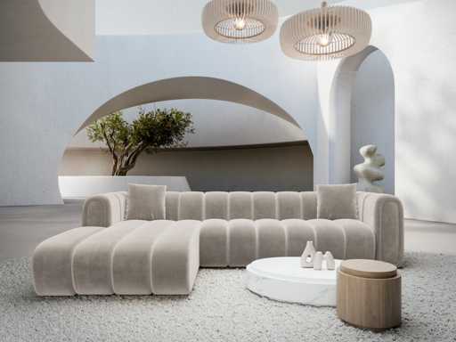 Linkerhoek bank - zandfluweel 