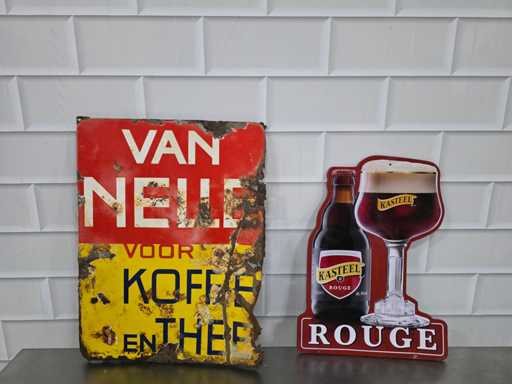 Semn publicitar vintage (2x)