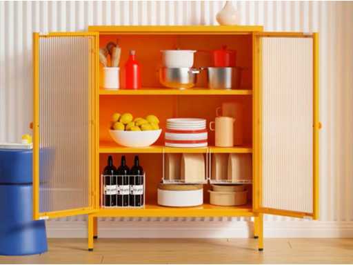 Wardrobe - Space 78 x 100 x 38 cm, colour orange