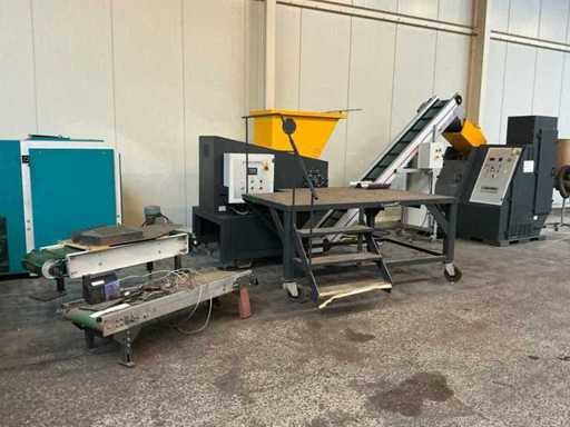 Stokkermill Recycling Plant PS600 & K140 Flexi (2021–2022) – Gamme complète avec convoyeurs magnétiques et tamis – ±496 heures d’ouverture