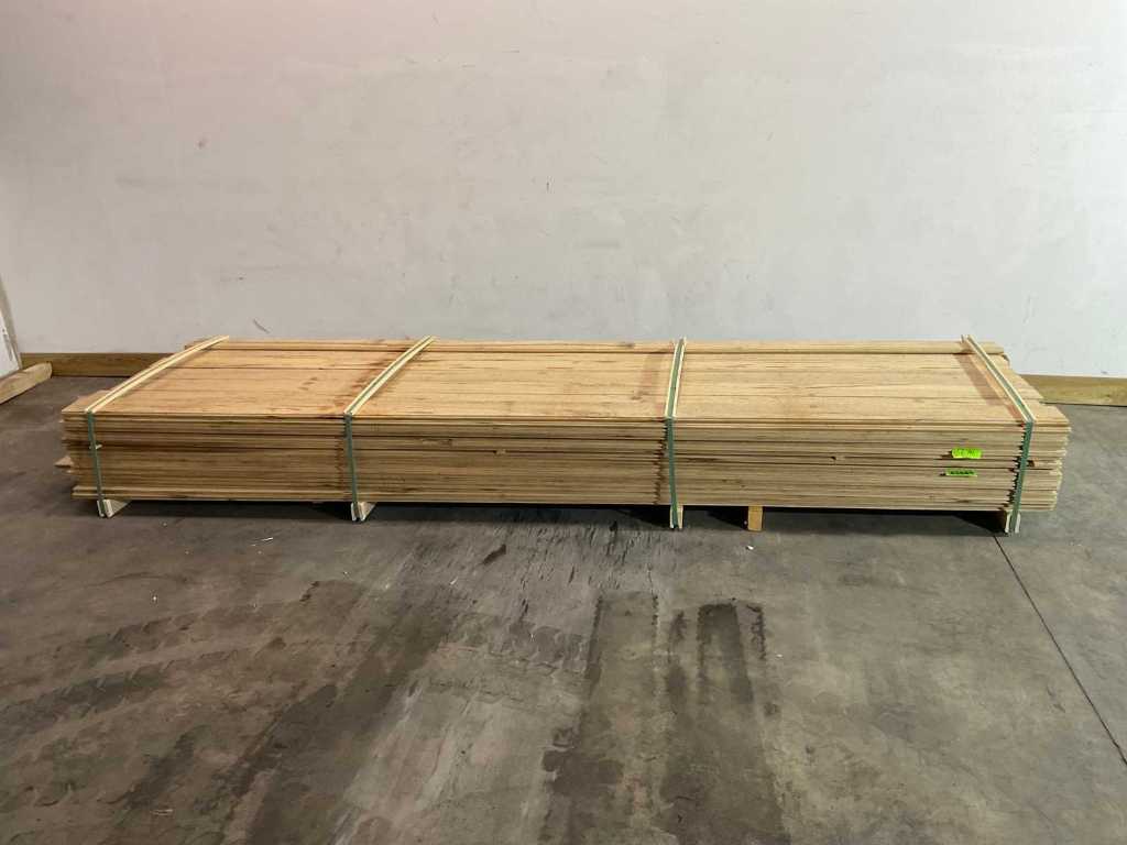 Fraké plank met mes en groef 360x14.7x2 cm  (32x)