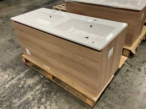 Kivu Badkamerkast met wastafelblad