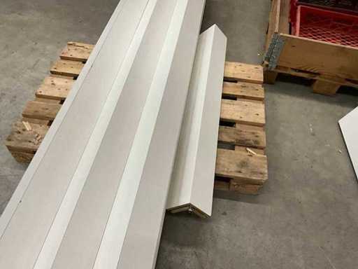 Gilnhammer G40 Angoli 90° Lunghezza gamba ciascuno 12,5 cm 9 pezzi 3000 mm 1 pezzo 1000 mm Bianco/bianco