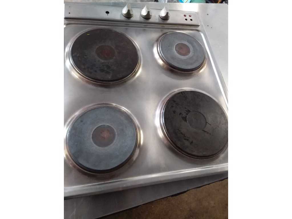 Induction plate recessed