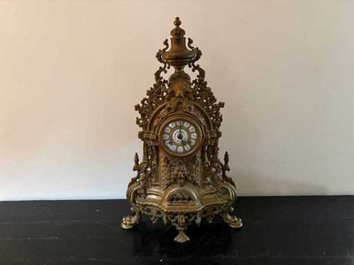 Antique bronze table clock