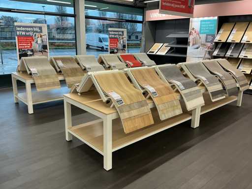 Tabella di presentazione con campioni di vinile (4x)