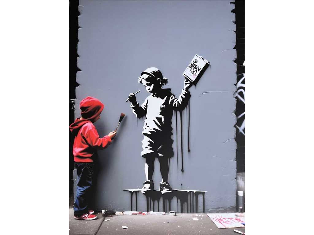 (naar) Banksy wall painting - street art