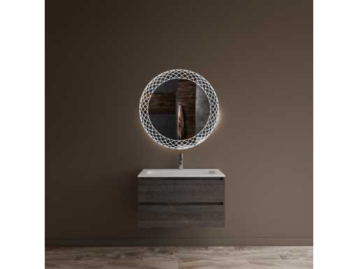 Gliss Design Mobile Base 80 cm Zeus Set Rovere Nero