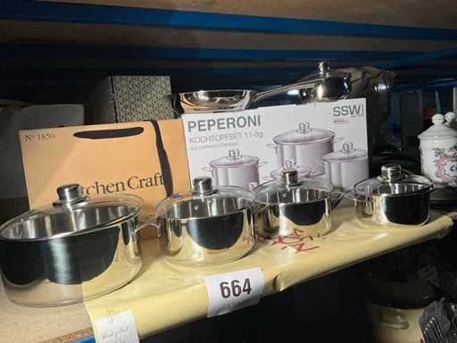 Peperoni 11-piece Cooking Pot Set