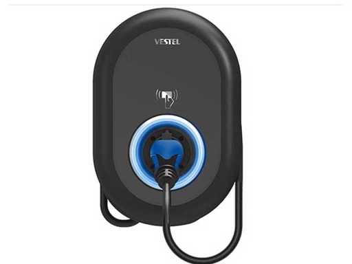 Stazione di ricarica Vestel Wallbox EVC04-AC11A-T2P, 3 fase, 11 kW, Cavo di ricarica Tipo 2 - Stazione di ricarica con cavo di ricarica 5 M - RFID - IP54 - Montaggio a parete