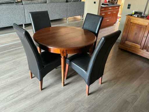 Dining room table + 6 chairs.