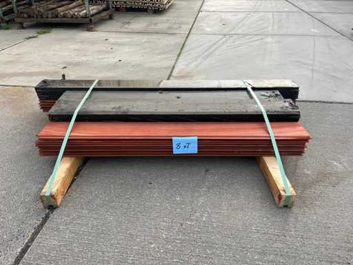 Padouk - Padouk tand en groef gevelplank kops vertand (41x)