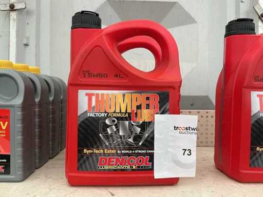 Denicol Fassung 4 Liter 15W50 Vollsynthetisches 4-Takt-Motoröl (2x)