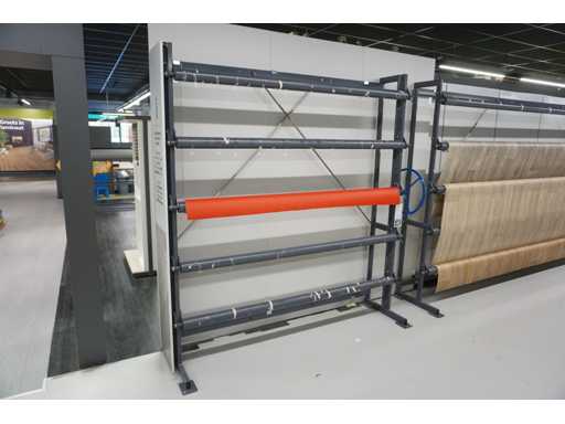 Étagère de magasin pour rouleaux de revêtement de sol (2x)