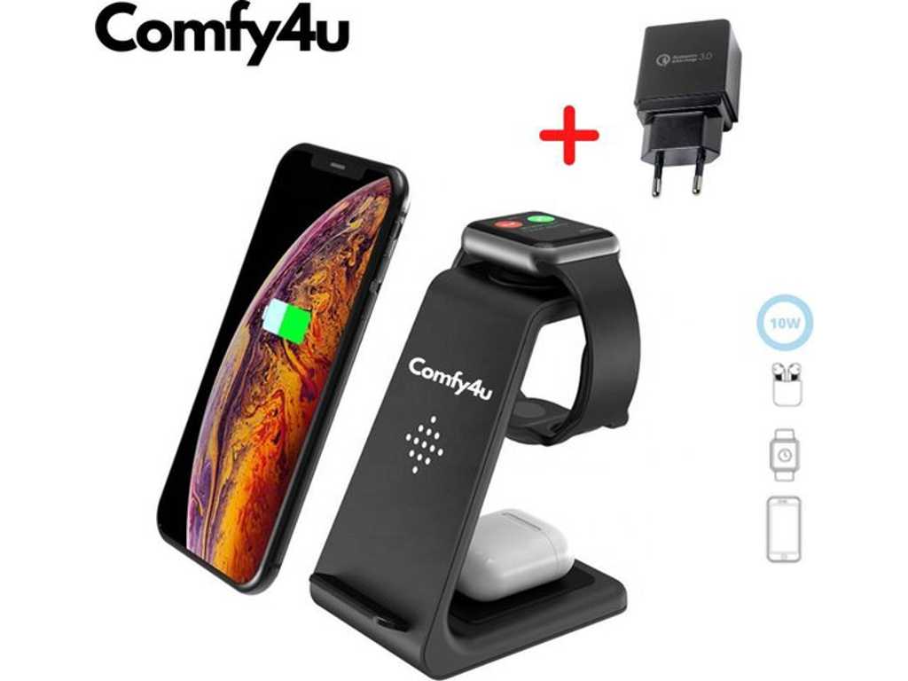 Pad de încărcare wireless Comfy4u Compact 3 în 1 (30x)