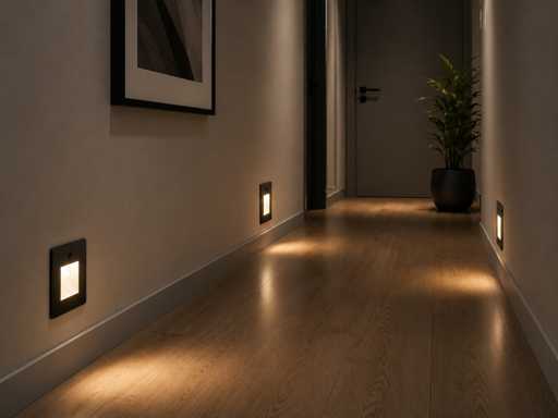 10 x LED stair lighting 1W – 4200K Neutral White - Black - PIR Sensor - IP20 - DIAMOND