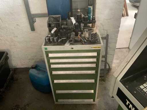 Drawer cabinet, with contents