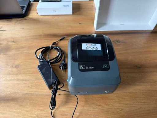 Zebra GK420t labelprinter met voedingsadapter
