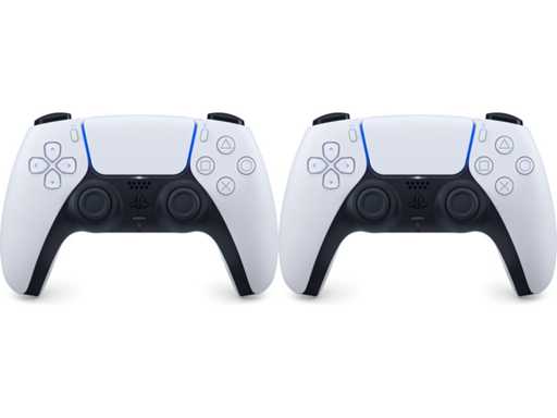 Sony PS5 DualSense Draadloze Controller - Wit + Sony PS5 DualSense Draadloze Controller - Wit